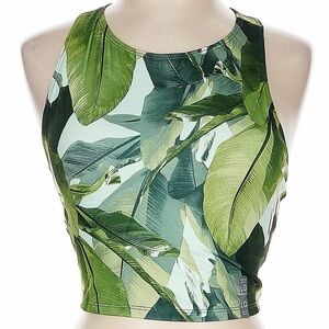 Forever 21 Green Sleeveless Crop Tank Top